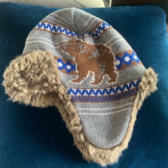 Hanna‎ Andersson Kids lined Winter Hat elephant print - Picture 1 of 5